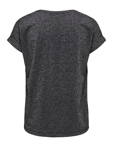 ONLY Onlmoster top jersey glitter manica corta XL