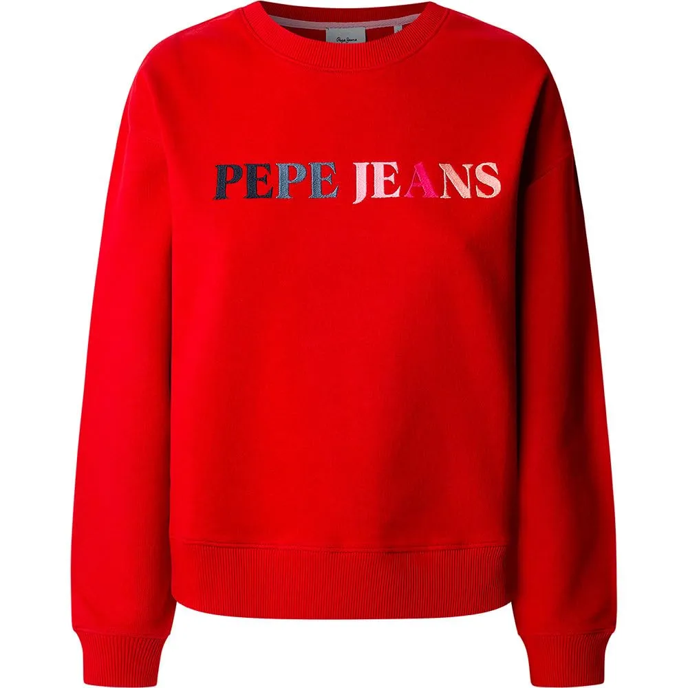 Pepe Jeans Reagan Felpa Donna Rosso Bordeaux girocollo
