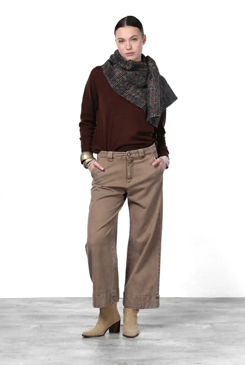 Mason's New York Studio Crop chino donna beige scuro straight fit