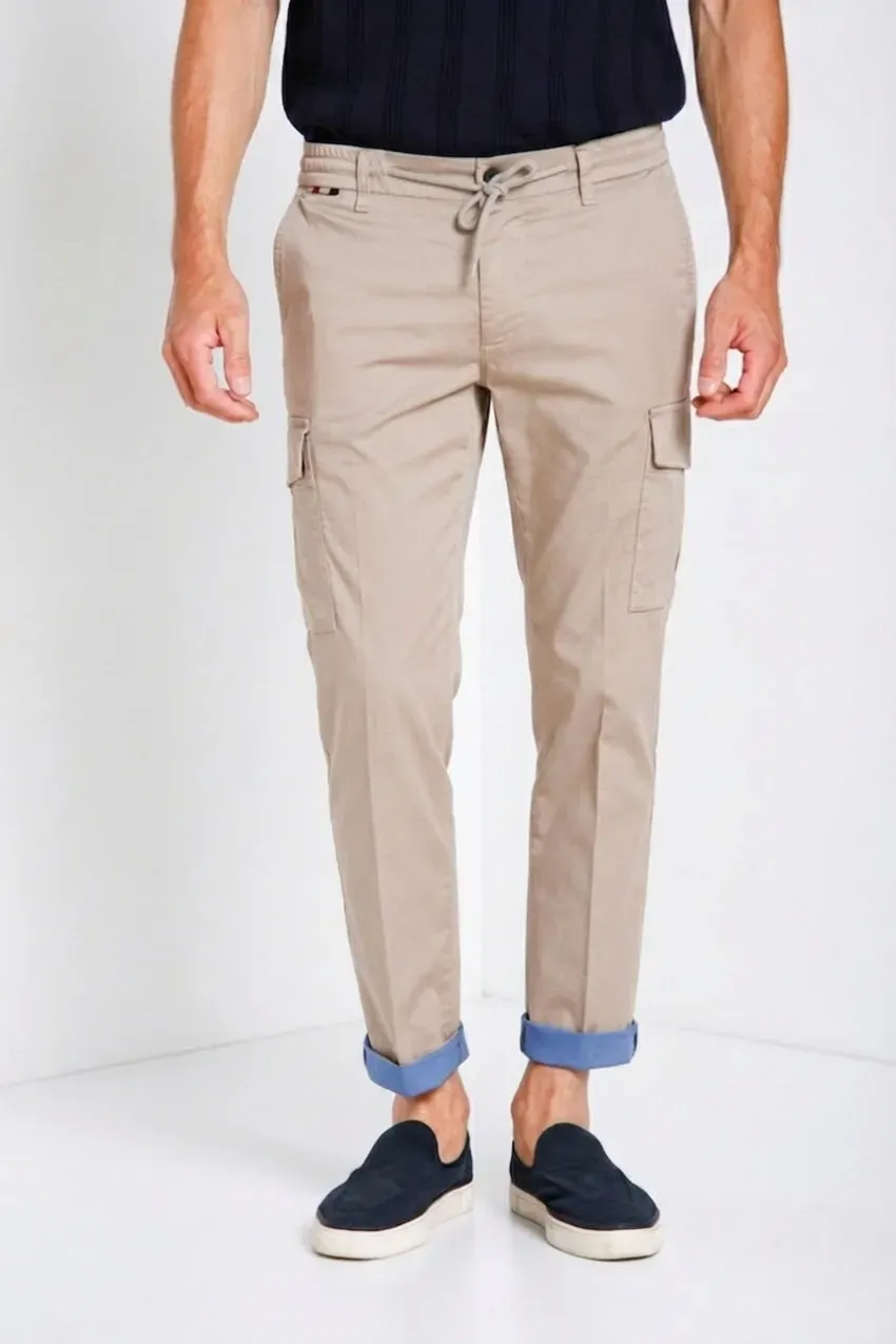 Mason's Chile Jogger Cargo Uomo Beige Chiaro Extra Slim