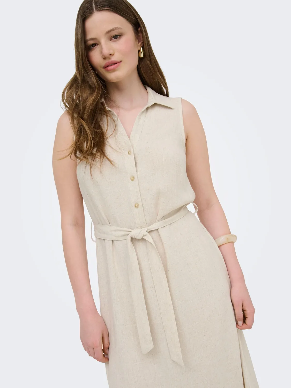ONLY ONLSiesta vestito lungo lino M scuro