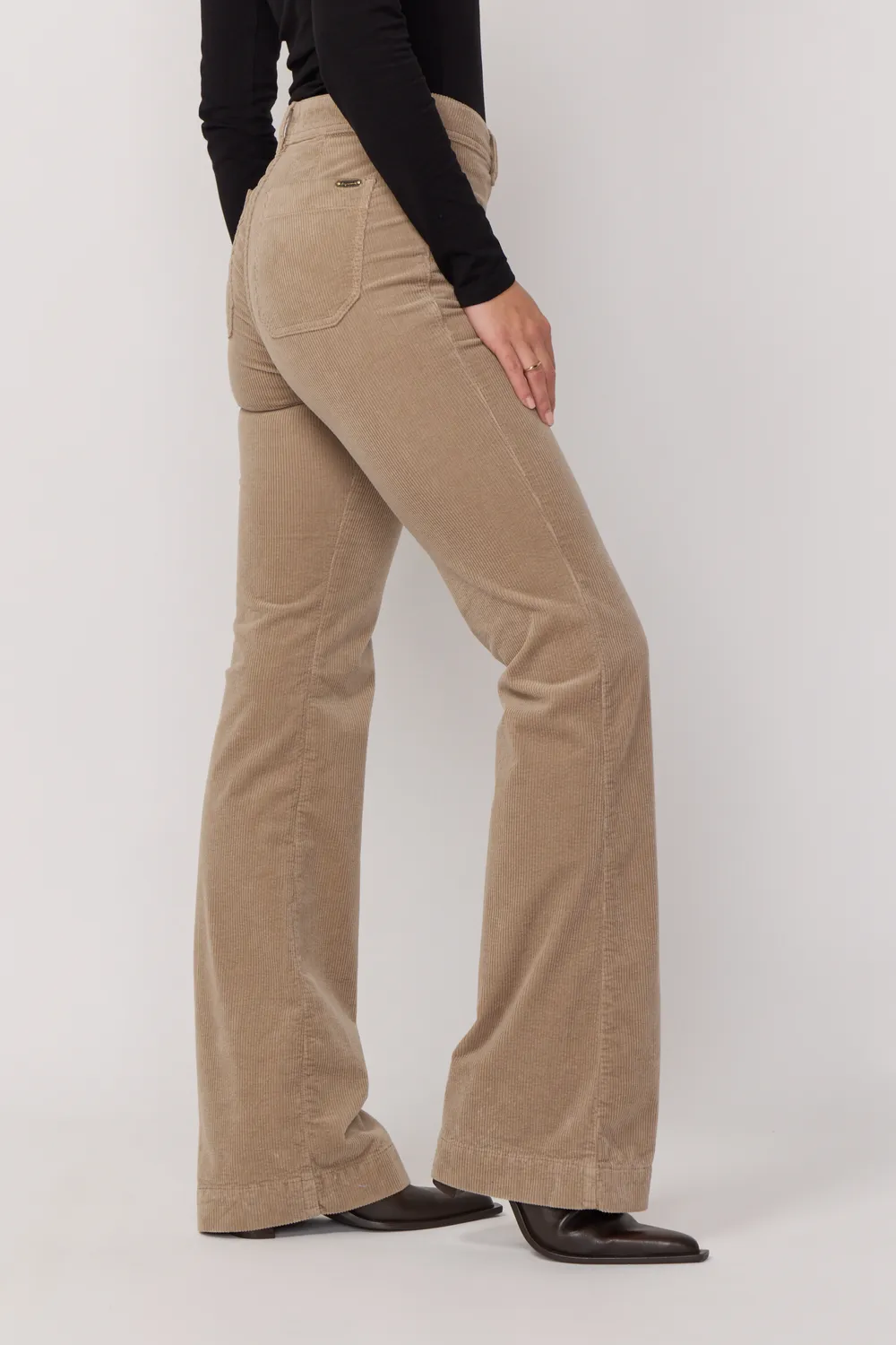 acquaverde Charlotte pantalone velluto argile bootcut
