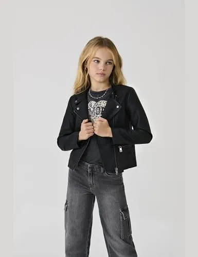 Only Kogfreya giubbotto ecopelle ragazza 140 biker
