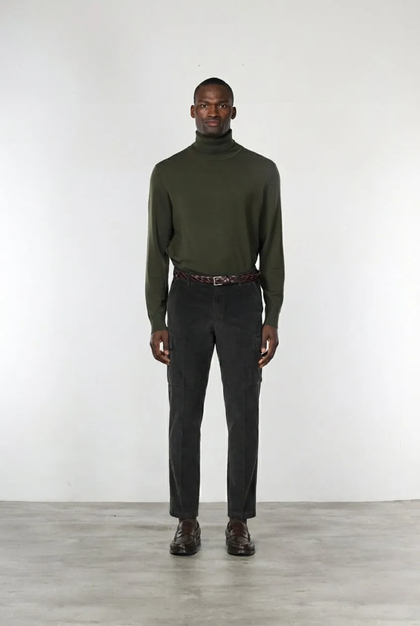 Mason's Chile pantalone cargo uomo marrone velluto extra slim