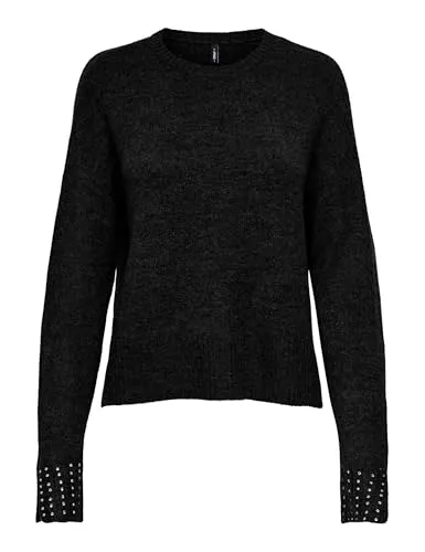 ONLY Onlohio Pullover Scollo Rotondo Nero