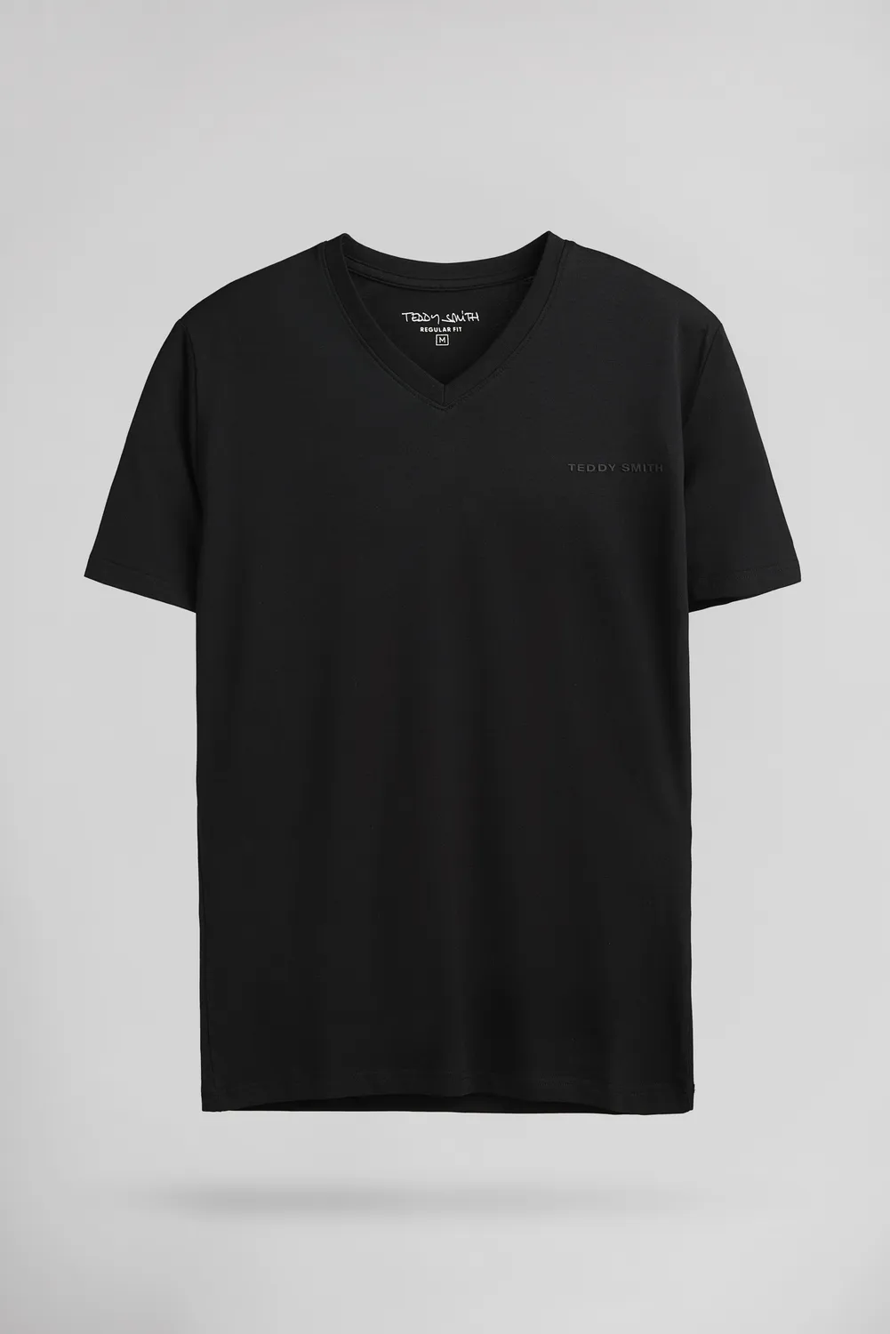 Teddy Smith Tawax 2 T-shirt Uomo Nero Scollo a V Cotone