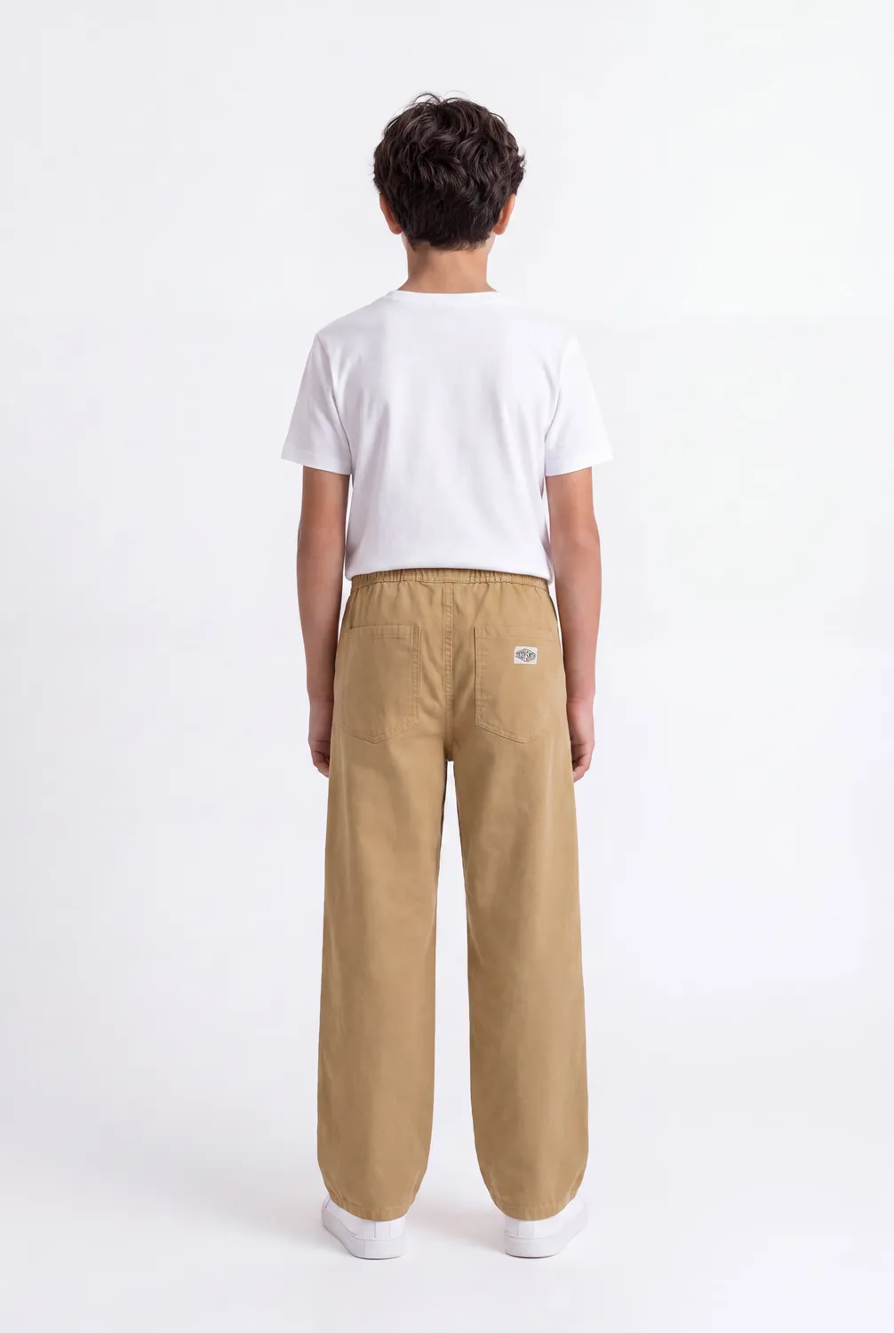 Teddy Smith P-Dexter Jr pantaloni bimbo beige tela ampia