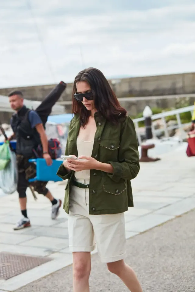 Mason's Eva giacca donna twill verde bosco