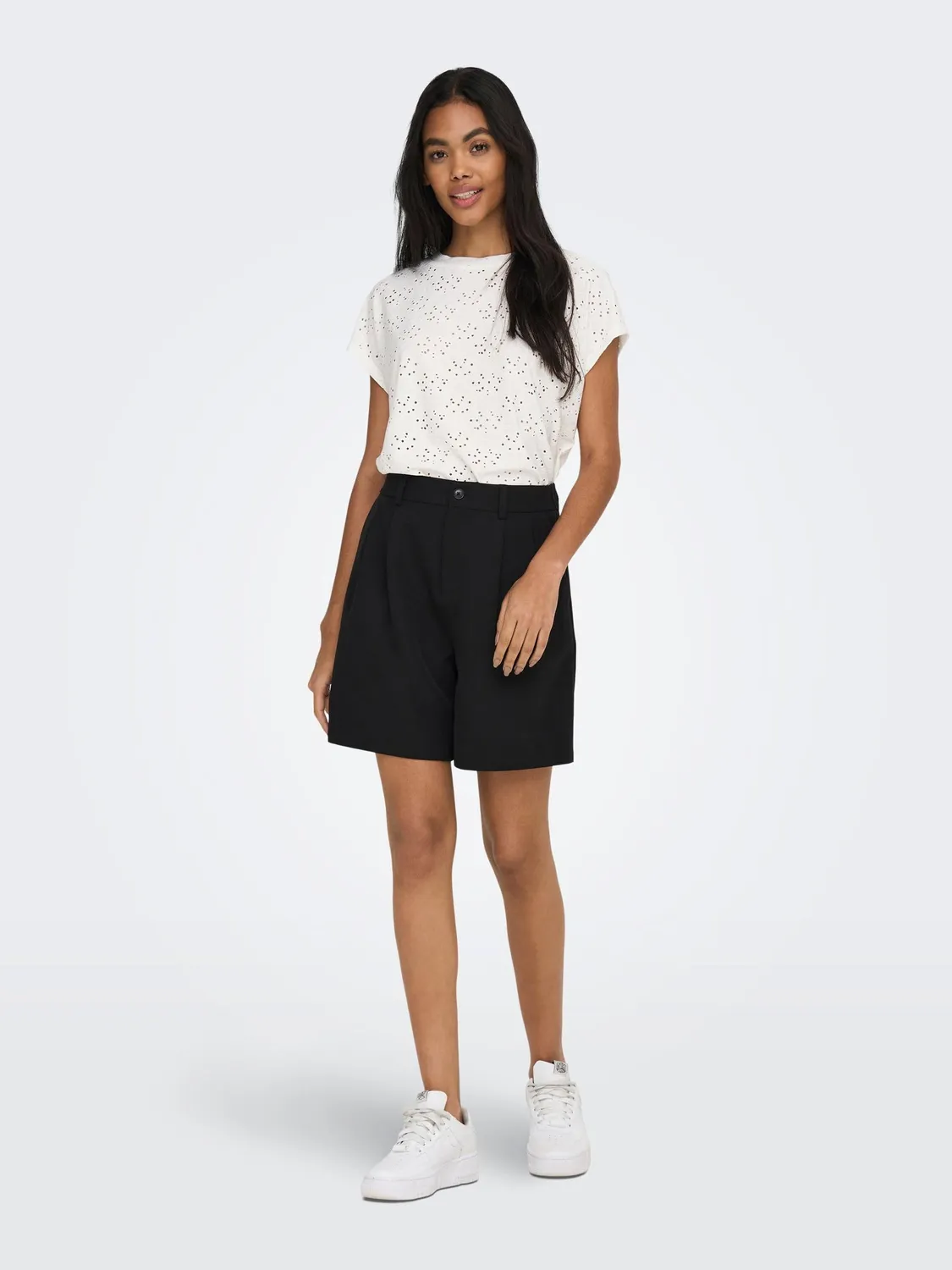 ONLY Onlsmilla S/S t-shirt donna Cloud Dancer jersey