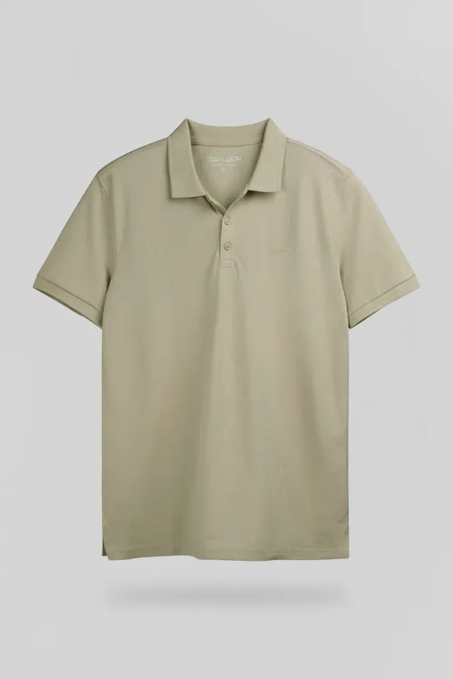 Teddy Smith P-Alban polo uomo cotone bleach kaki