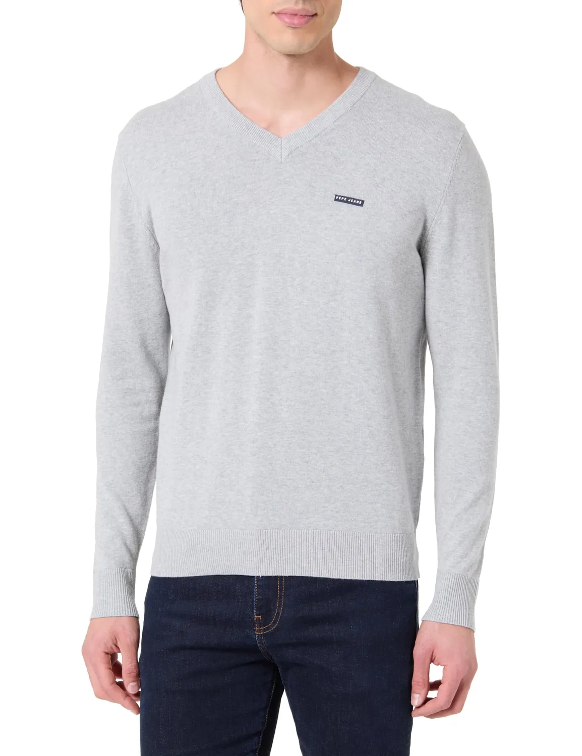 Pepe Jeans Basic V Sweater Maglione Uomo L Blu Cotone