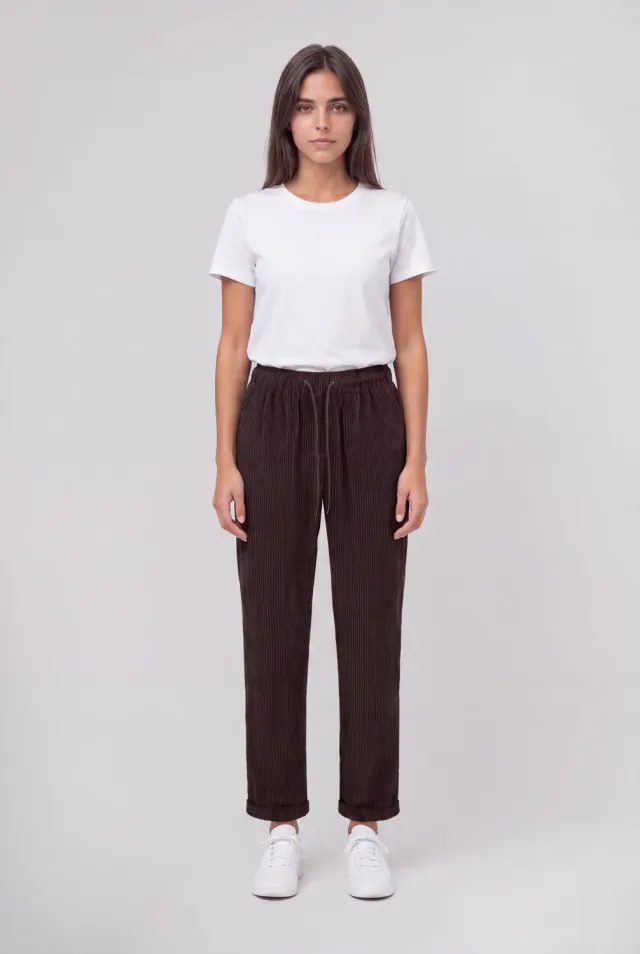 Teddy Smith Teddy Velours pantaloni velluto marrone donna
