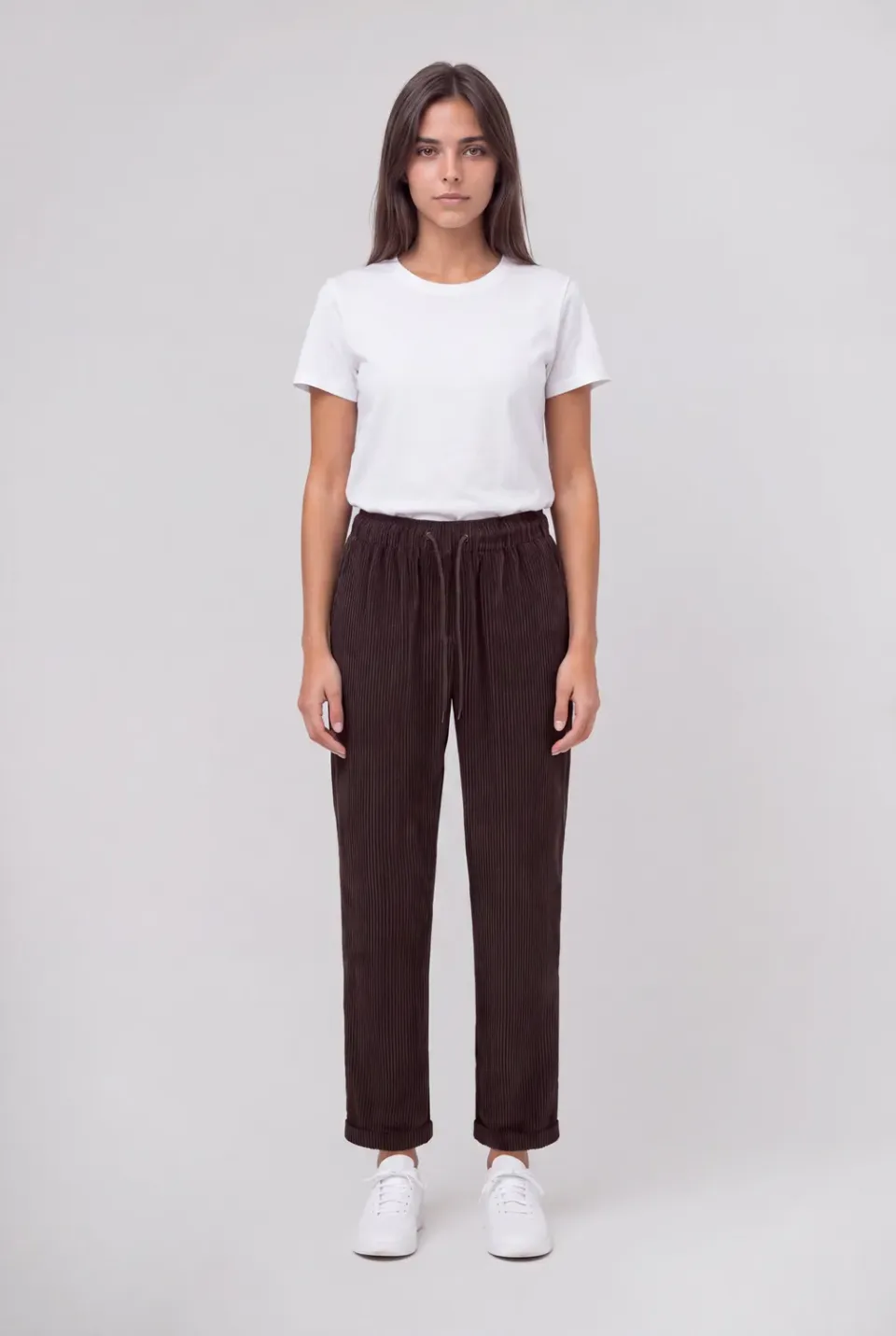 Teddy Smith Teddy Velours pantaloni velluto marrone donna