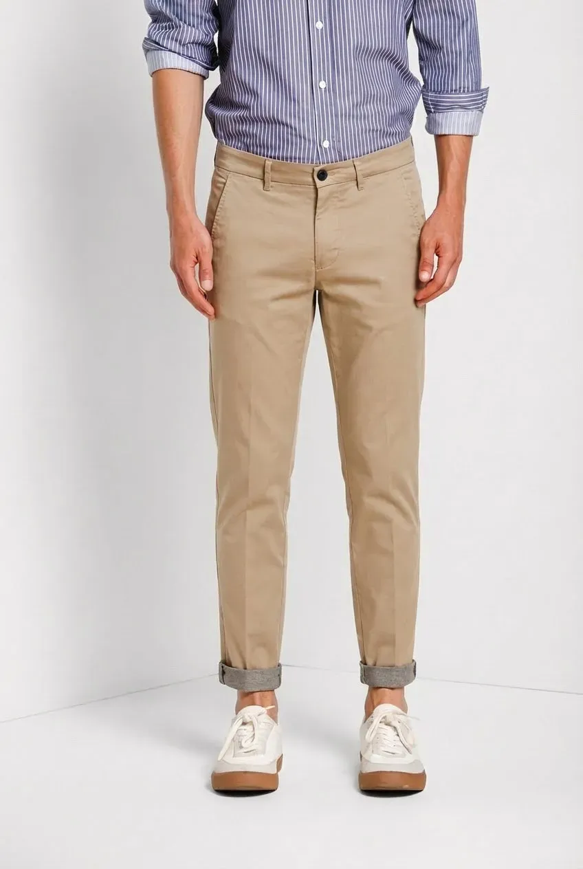 Mason's Torino Travel pantalone chino uomo kaki raso slim