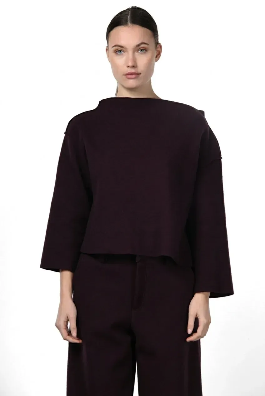 Mason's Ida felpa donna melanzana in lana bubble fit