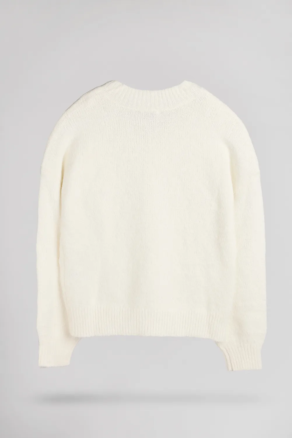 Teddy Smith P-Keith Middle White maglione scollo V panna
