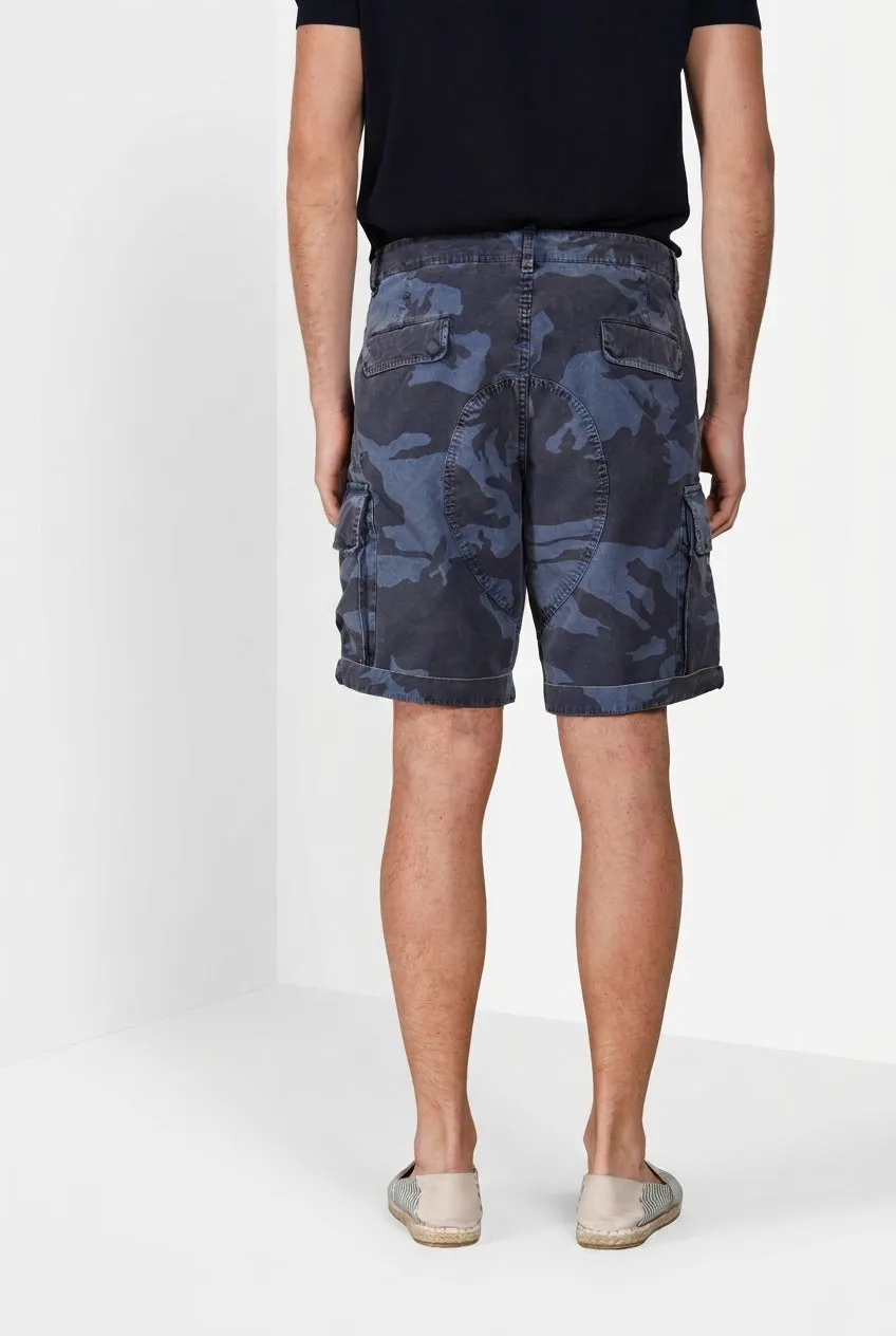 Mason's Chile M74 bermuda cargo uomo relaxed blu indaco