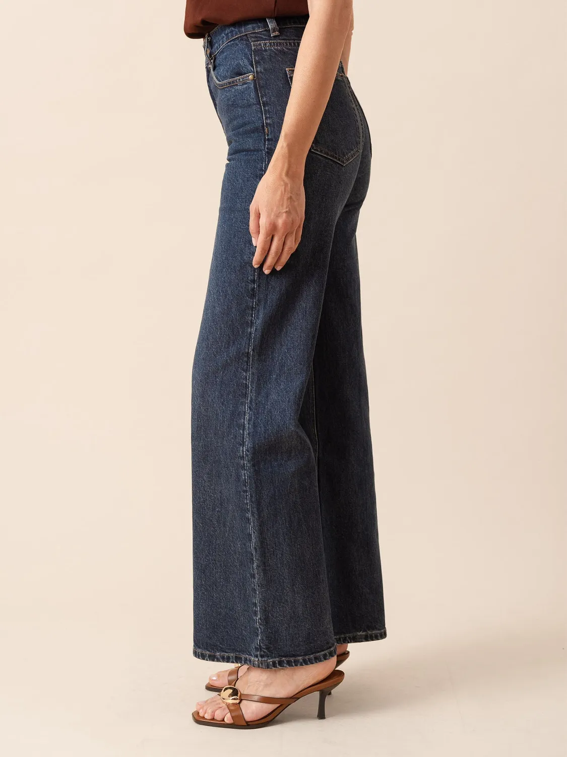 Oraije Gabriel jeans wide blu gamba larga