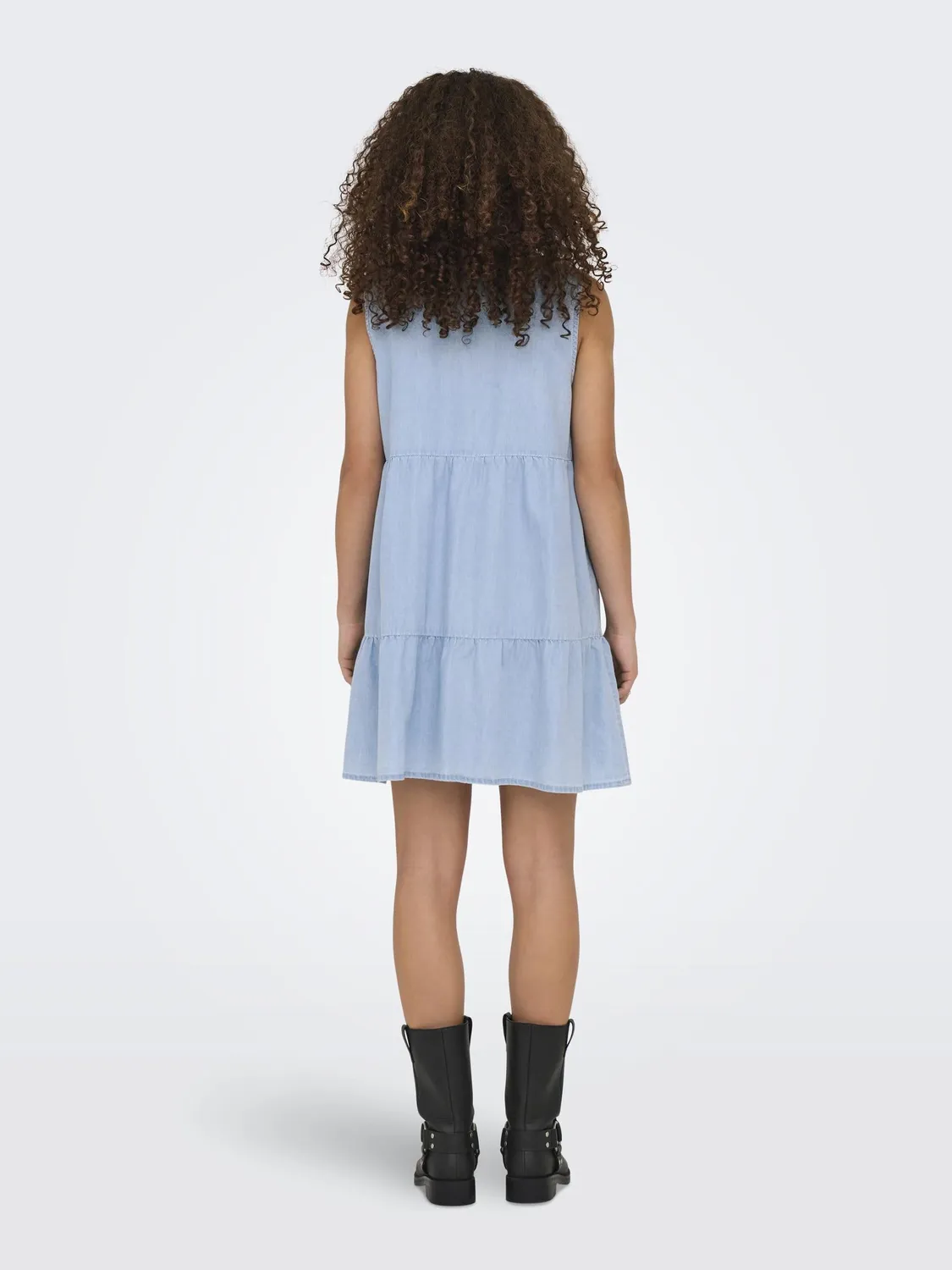 ONLY Onlbea vestito corto denim blu medio