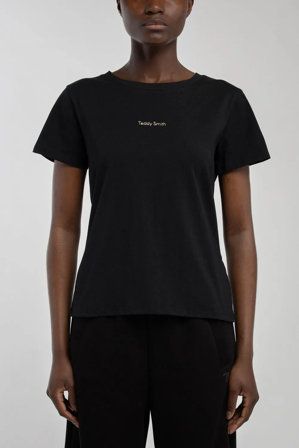 Teddy Smith T-Ribelle maglietta donna nero cotone