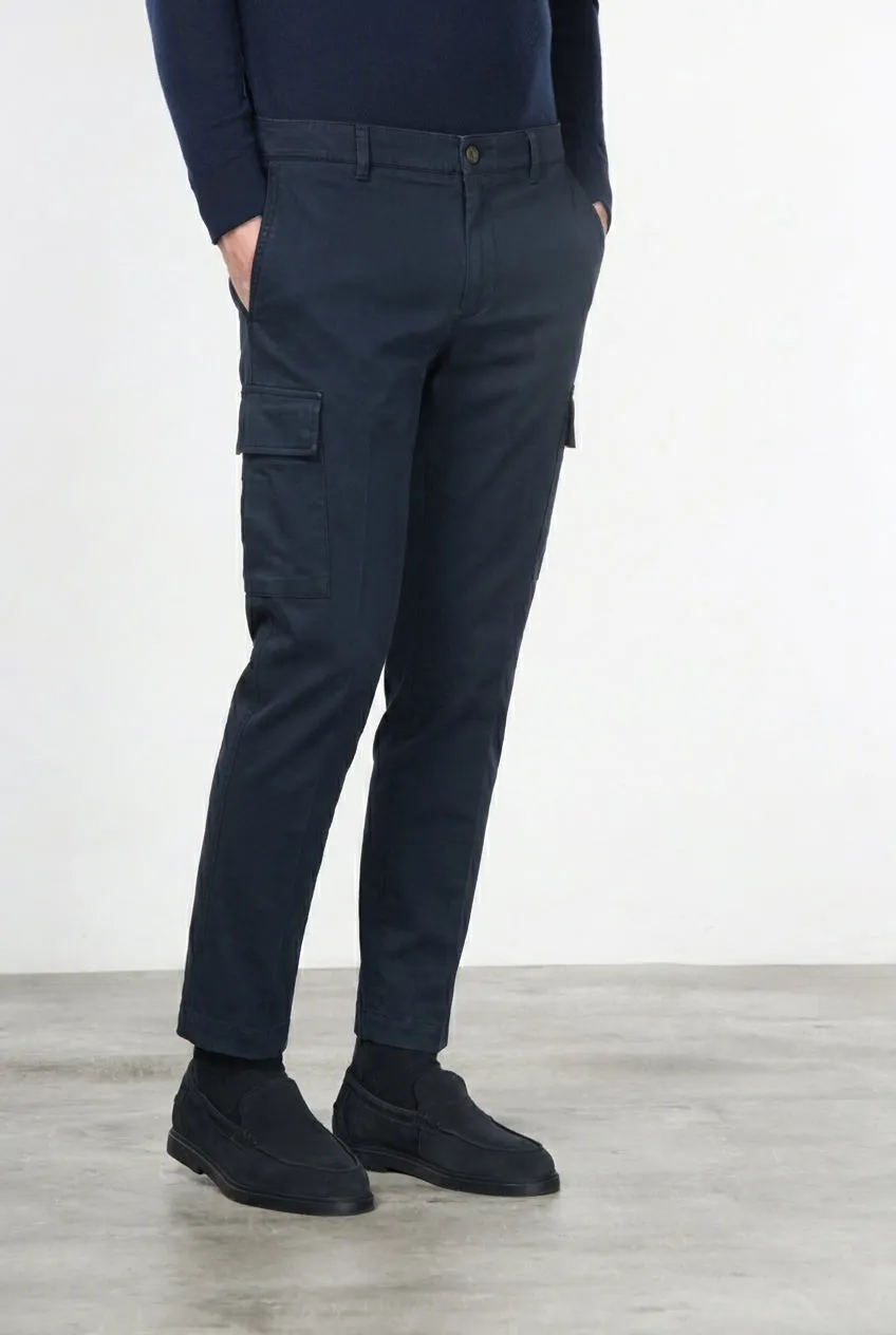 Mason's Chile pantalone cargo blu navy regular fit