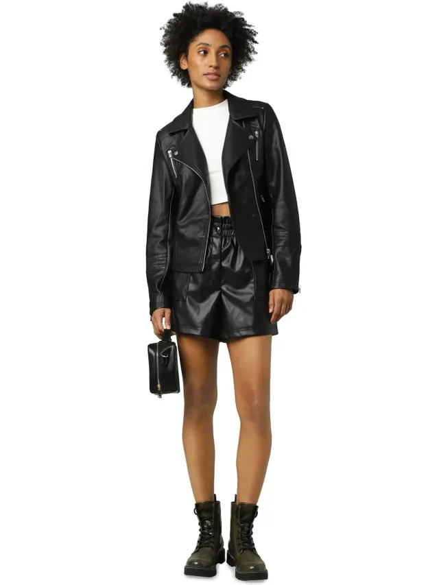 ONLY ONLGEMMA Giacca Ecopelle Donna 42 Biker