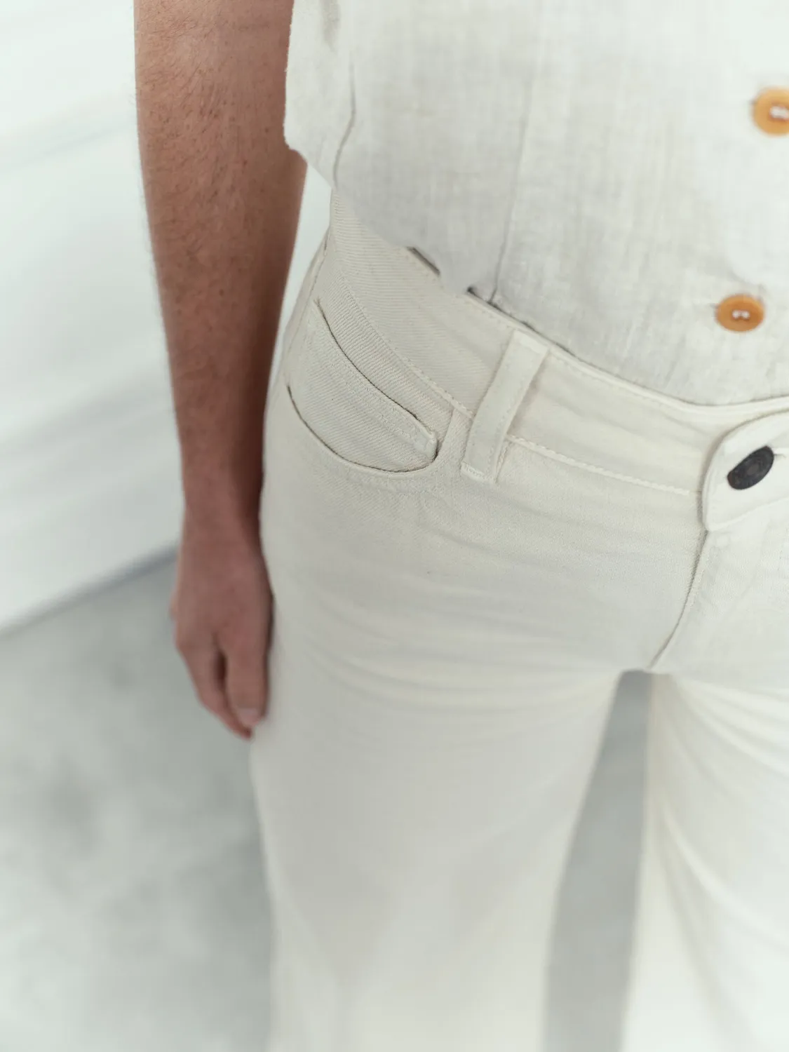 Acquaverde Soul pantalone flare natural vita alta