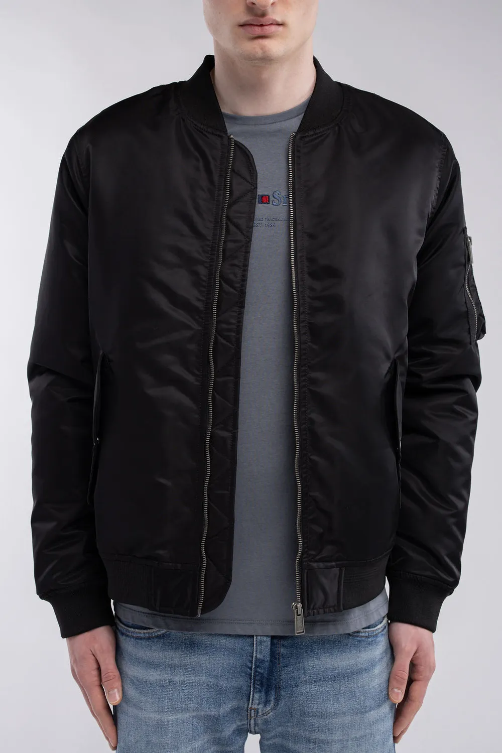 Teddy Smith MA1 B-MA1 bomber nero uomo taglie XS-XXL