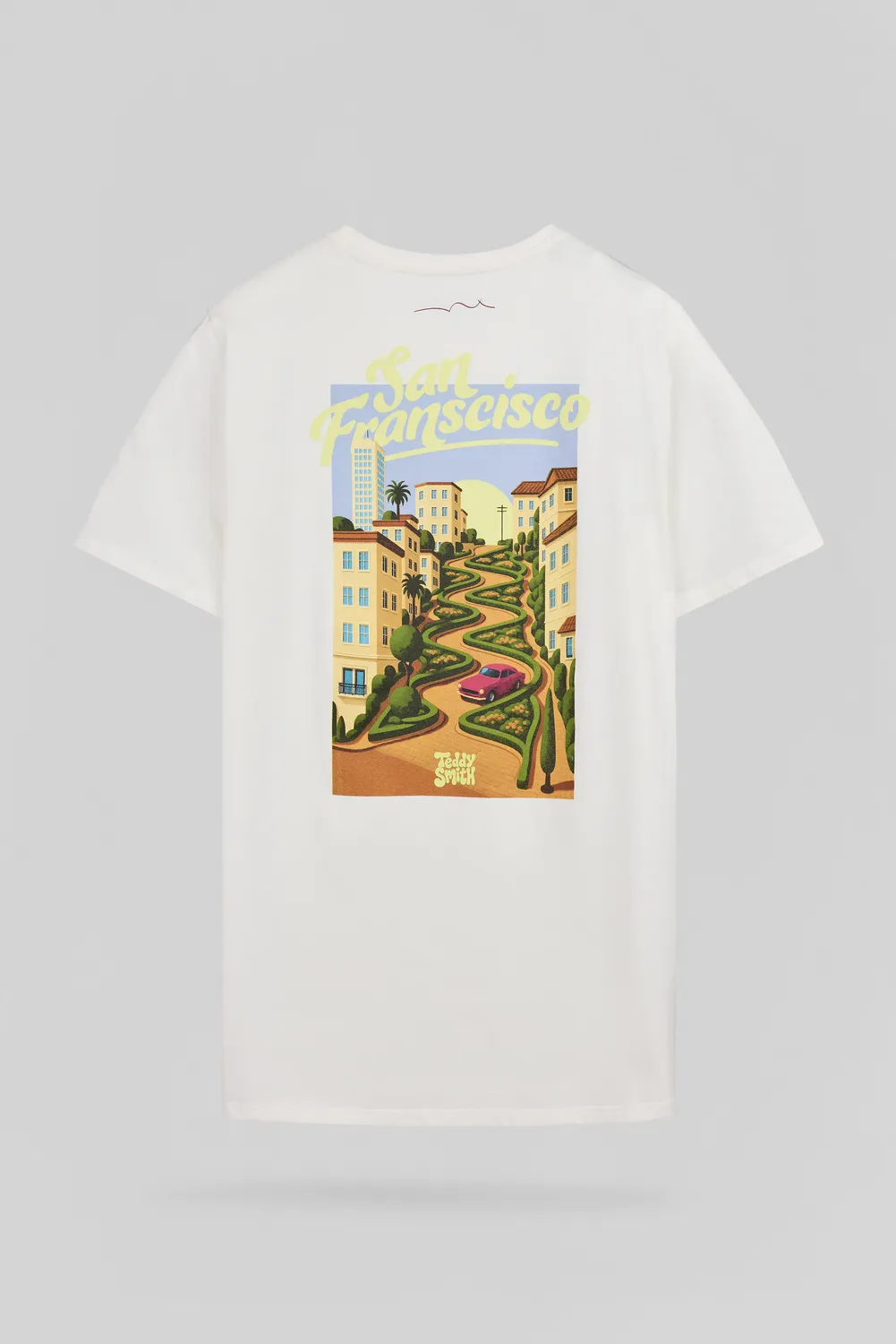 Teddy Smith T-Frans MC t-shirt uomo Middle White cotone