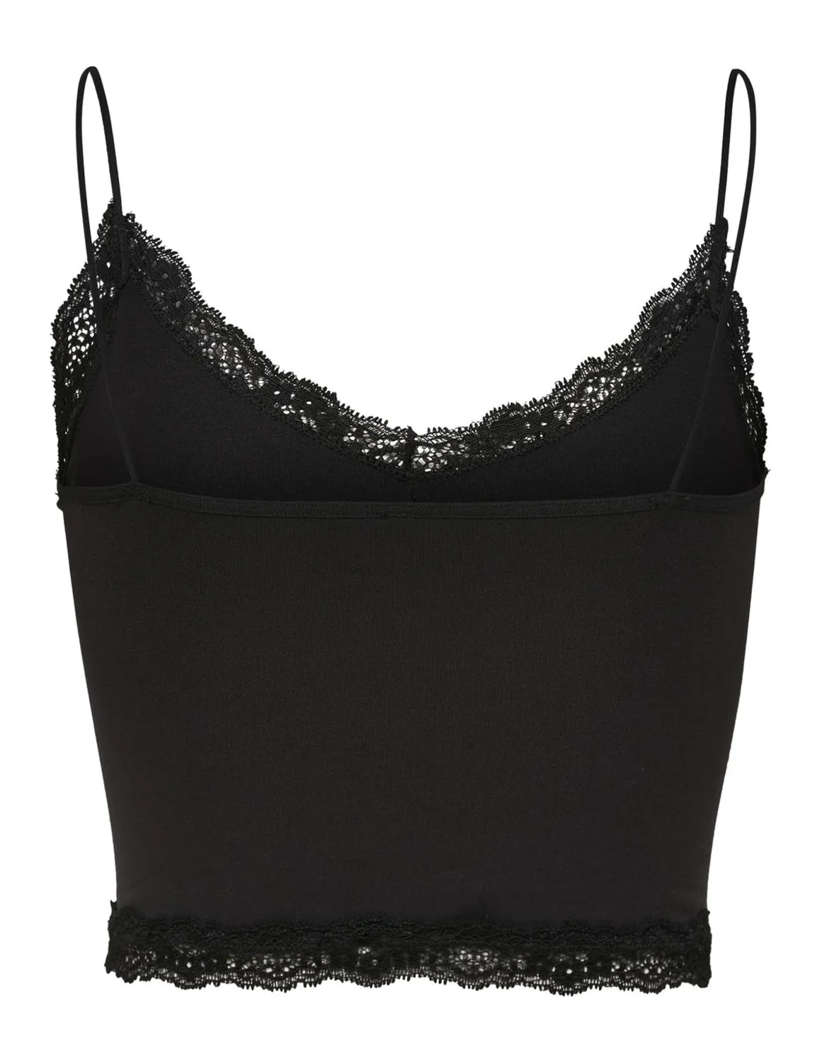 ONLY Onvicky top corto pizzo senza cuciture nero