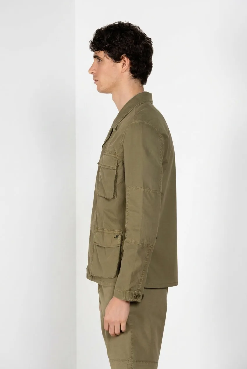 Mason's Flyshirt Delamere overshirt rosmarino stretch