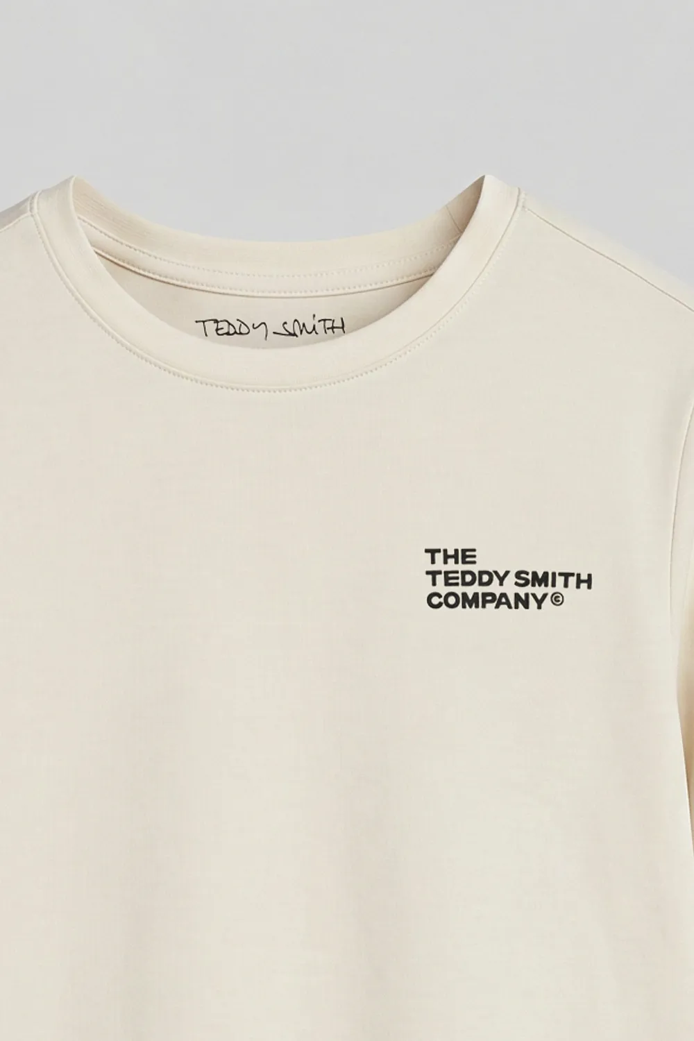 Teddy Smith T-Company ML Jr maglia maniche lunghe crema bimbo