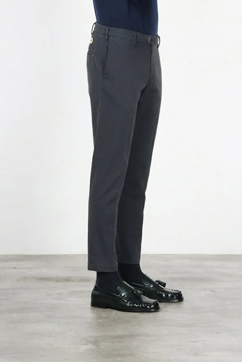Mason's New York Pantalone Chino Gabardina Blu Notte Regular