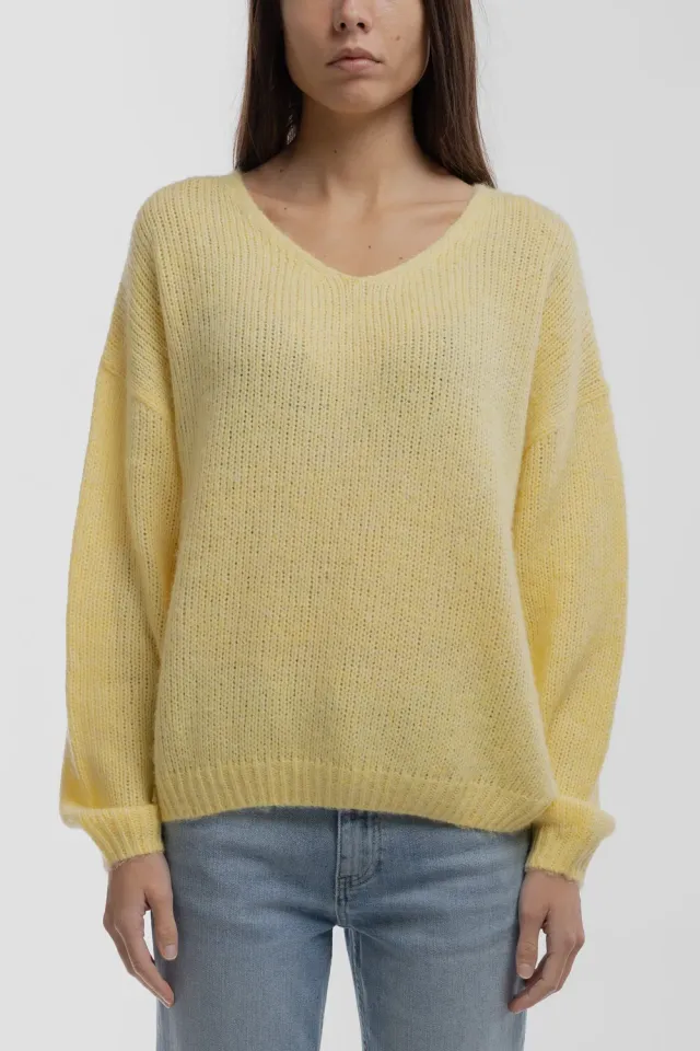 Teddy Smith P-Maggie maglione giallo limone lana