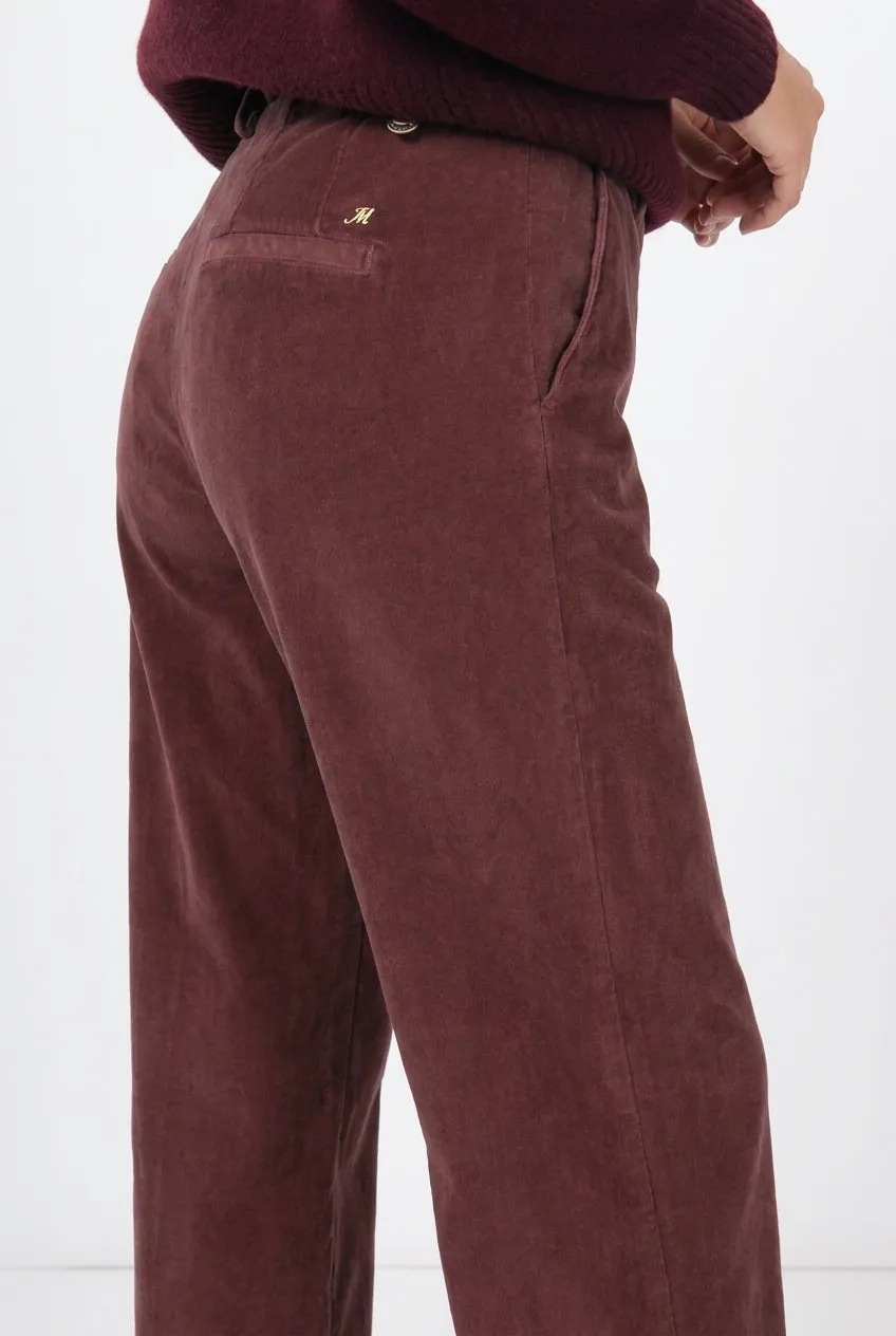 Mason's New York Studio chino donna velluto bordeaux