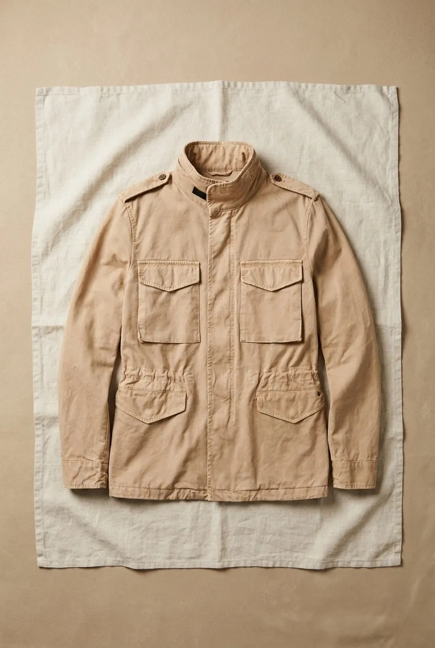 Mason's Field M74 giubbotto uomo beige canvas