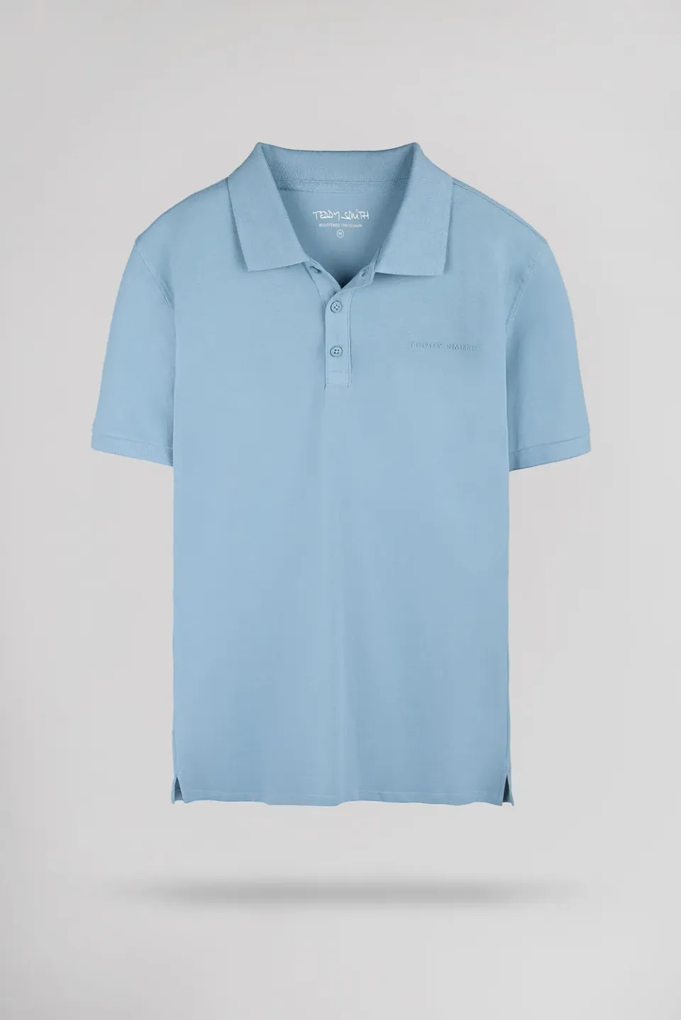 Teddy Smith P-Alban MC polo blu grigio piqué