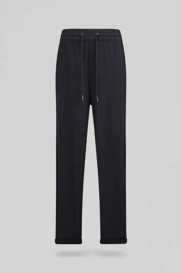 Teddy Smith Teddy Seersucke pantaloni slim blu navy