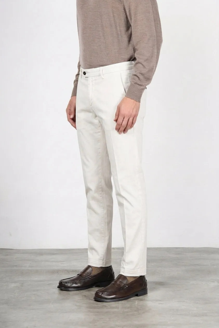 Mason's New York Style pantalone chino uomo bianco sporco regular fit