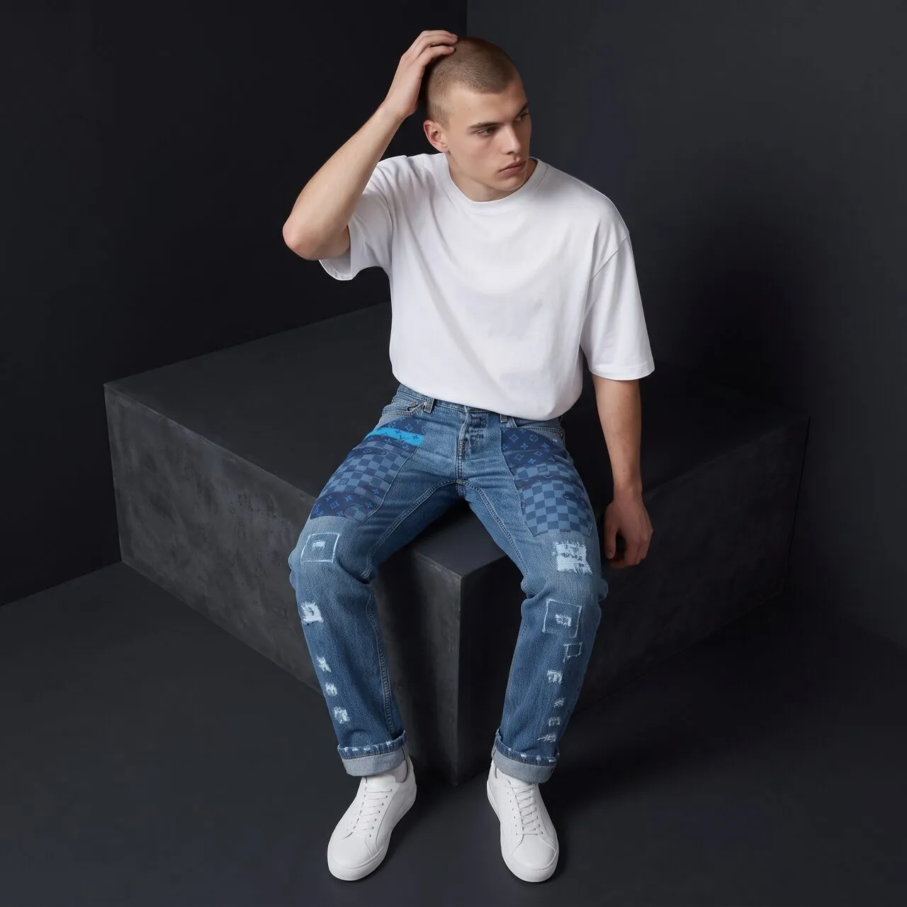 Levi's Vintage LV jeans personalizzati monogram