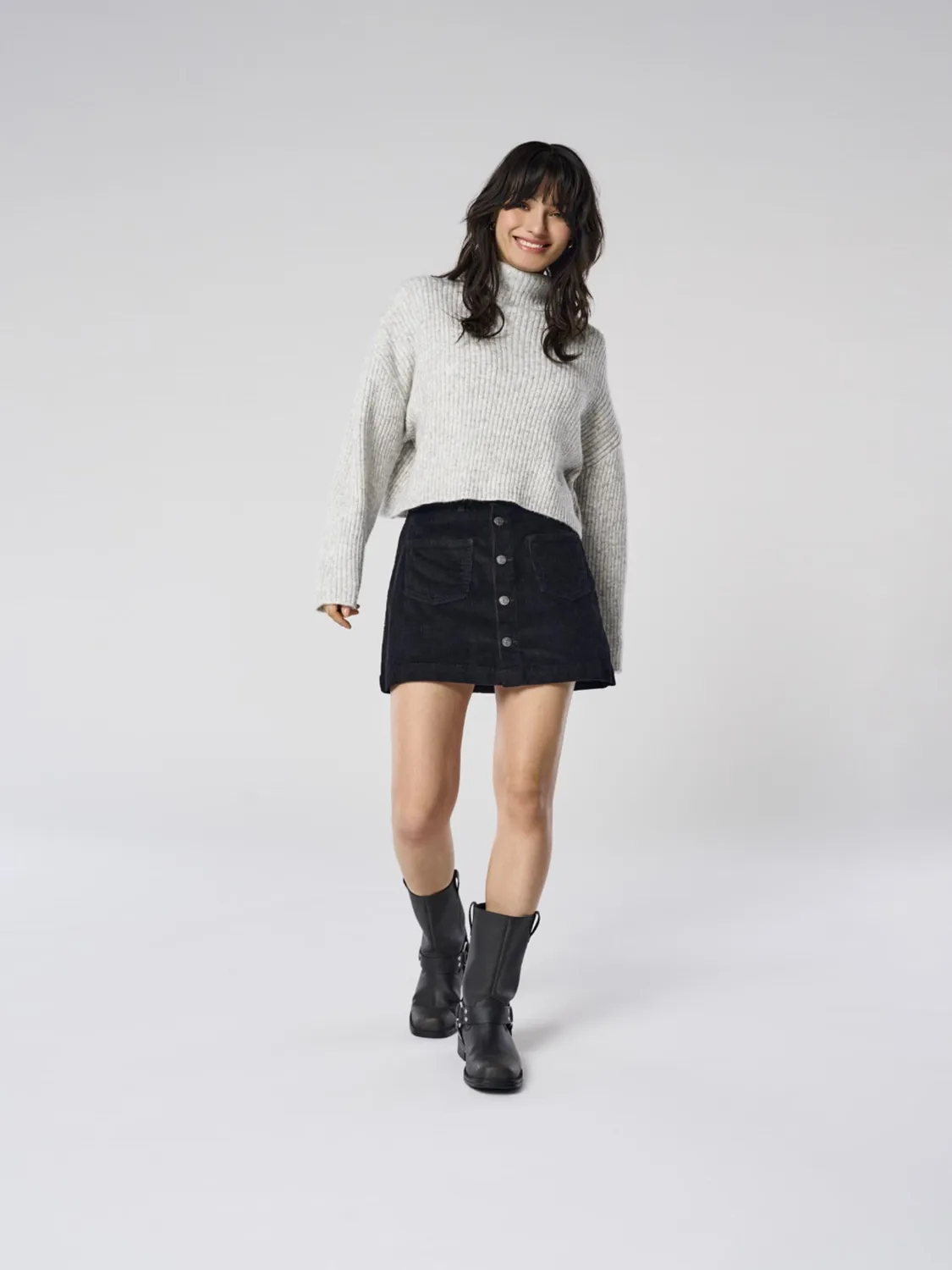 ONLY ONLAMAZING Gonna Cotone Donna Corta Bottoni