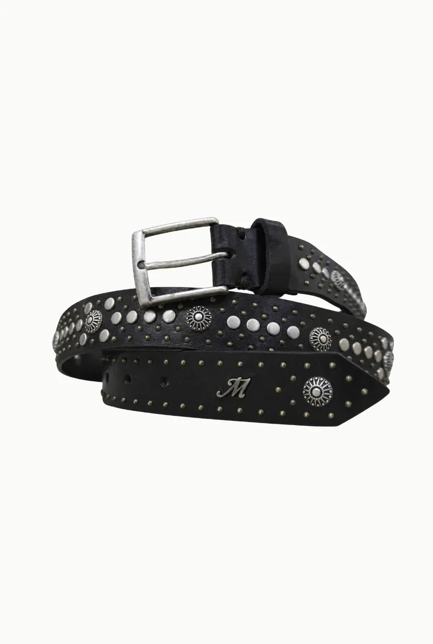 Mason's Boston CINX300 cintura pelle nera borchie