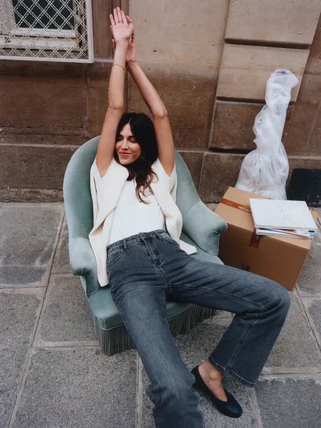 Oraije Barbara jeans dritti grigio blu per alte