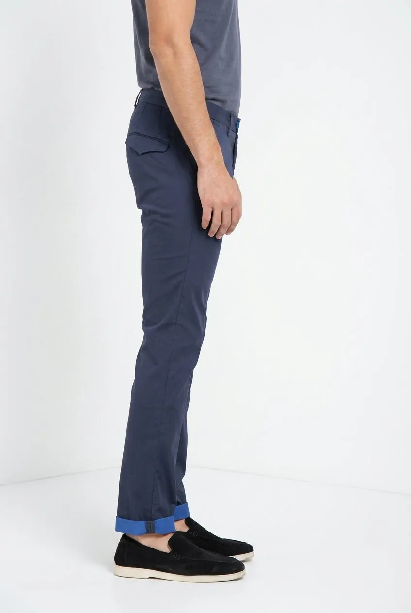 Mason's Torino City Travel chino uomo blu navy slim