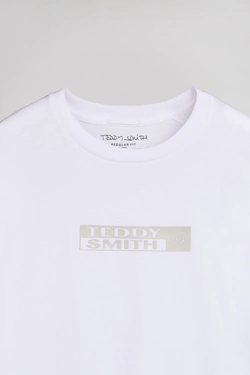 Teddy Smith T-John ML maglietta manica lunga bianca uomo