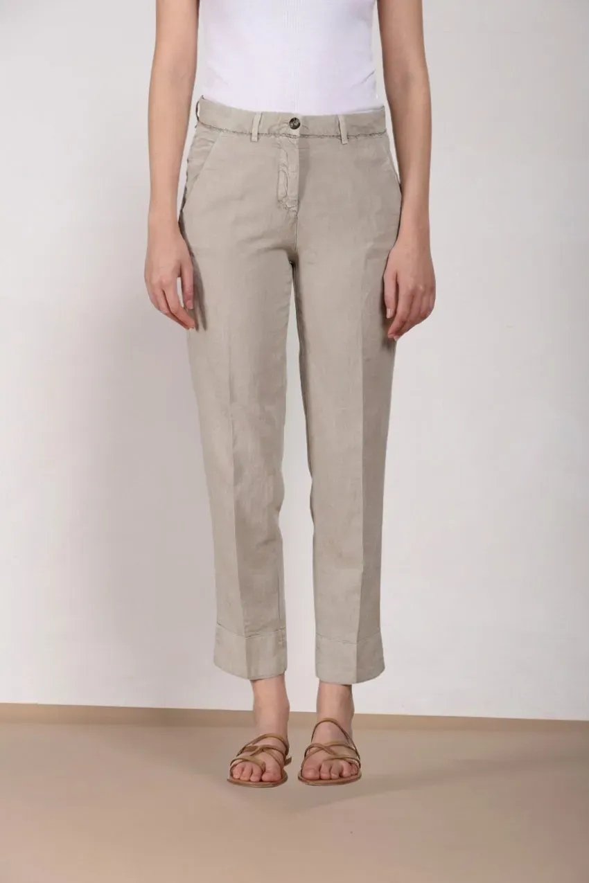 Mason's New York Carrot chino donna beige scuro lino