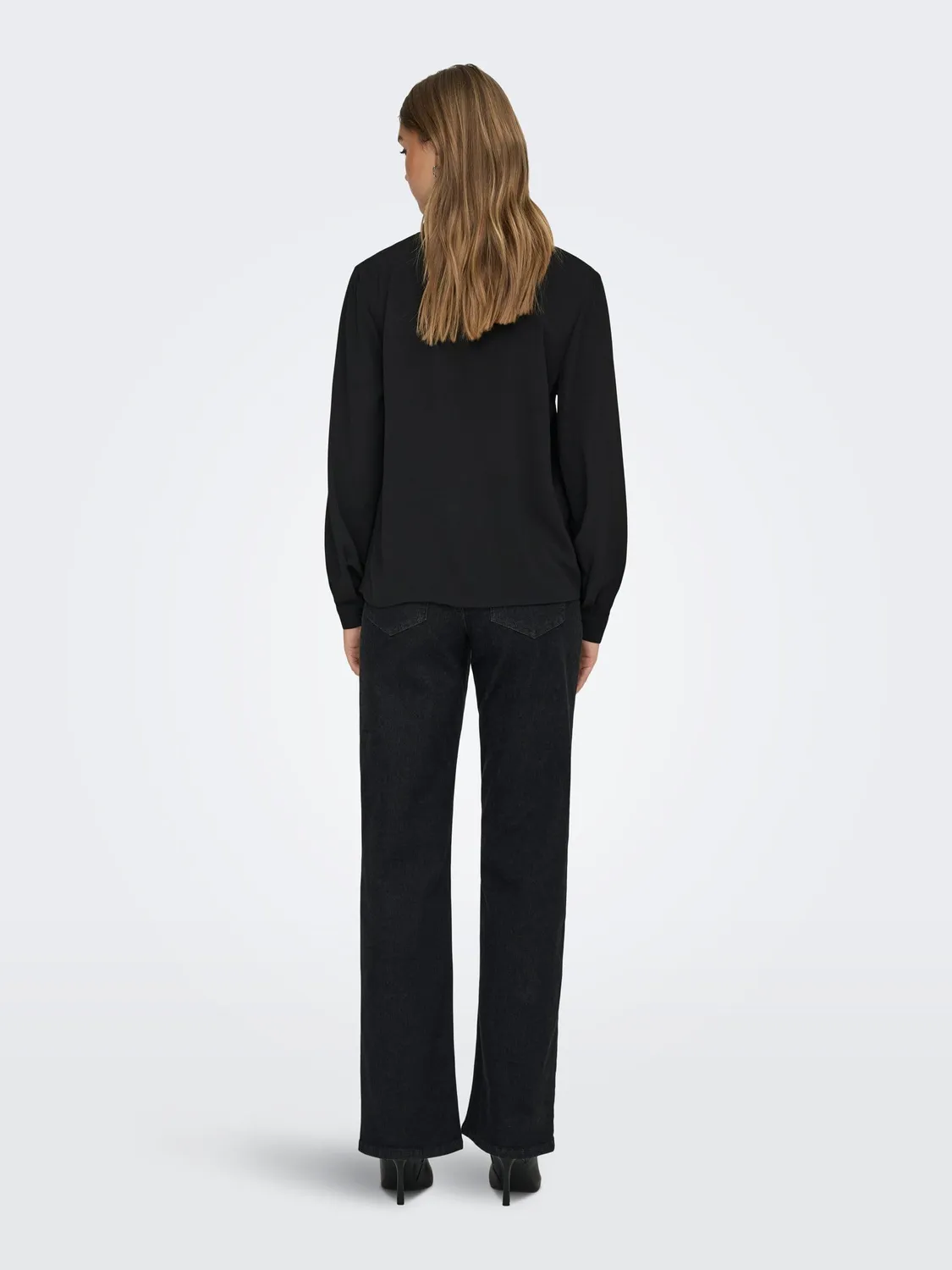Only Jdybrooke blusa camicia donna 32 nero manica lunga