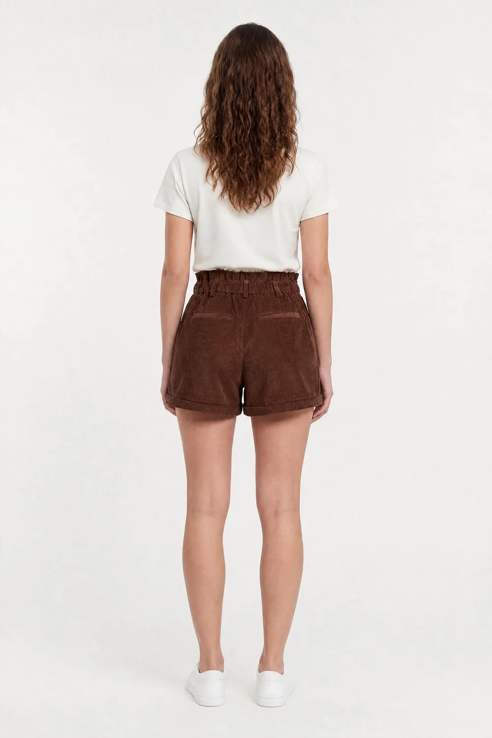Teddy Smith S-Alois Chocolat short donna velluto cotone