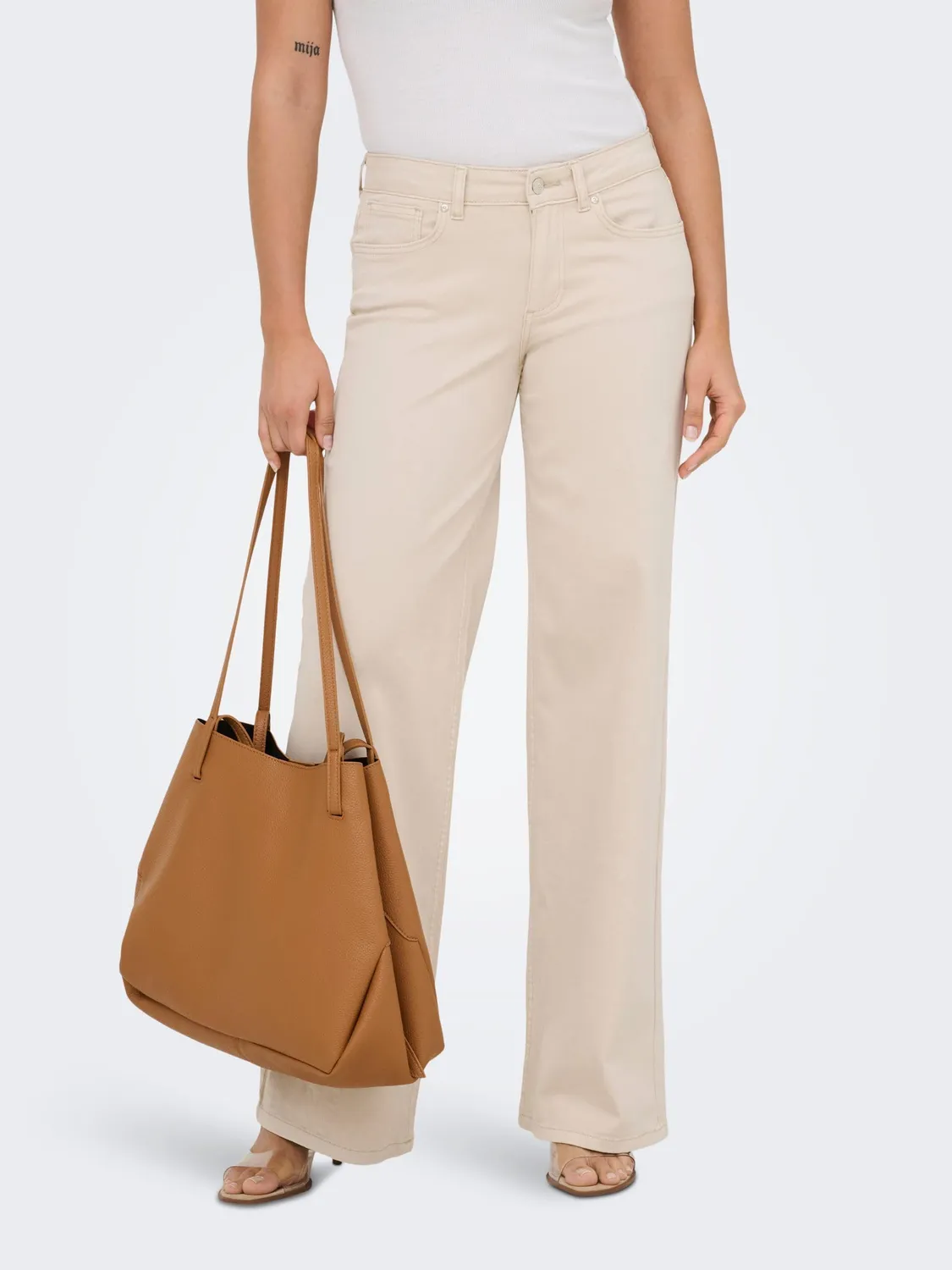 ONLY Onlmadison LW Wide Pant CC Pnt pantaloni S avena