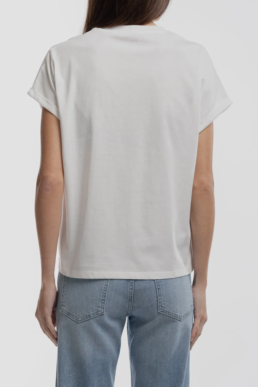 Teddy Smith T-Italia MC T-shirt oversize donna Middle White Italia